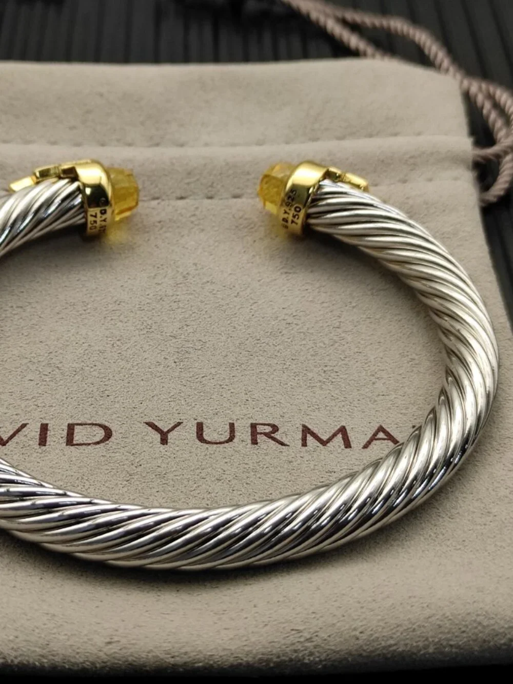😗David Yurman😗 7mm Yellow Diamond bracelet